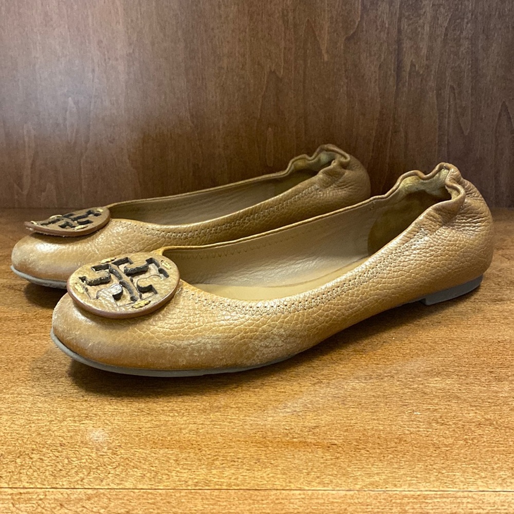 Tory Burch Reva ballet flats 7.5, British Tan - Picture 1 of 6